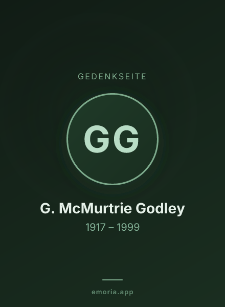 Gedenkportrait von G. McMurtrie Godley