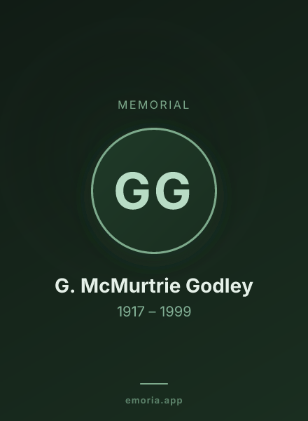 Memorial portrait of G. McMurtrie Godley