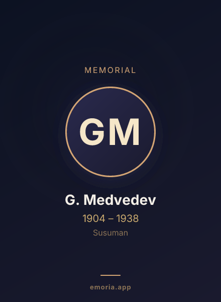 Memorial portrait of G. Medvedev
