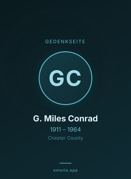 Gedenkportrait von G. Miles Conrad