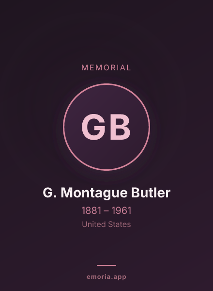 Memorial portrait of G. Montague Butler
