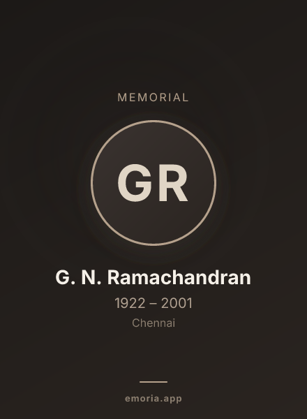 Memorial portrait of G. N. Ramachandran