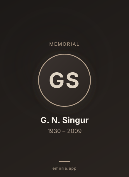 Memorial portrait of G. N. Singur