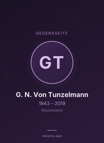 Gedenkportrait von G. N. Von Tunzelmann