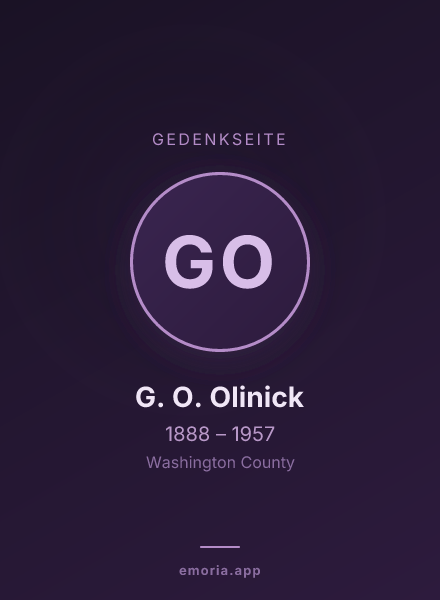 Gedenkportrait von G. O. Olinick