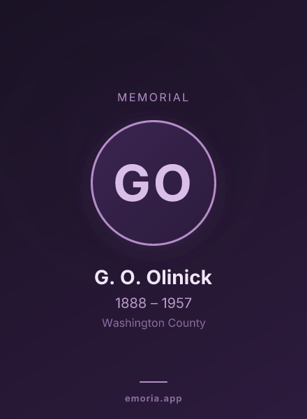 Memorial portrait of G. O. Olinick