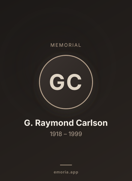 Memorial portrait of G. Raymond Carlson