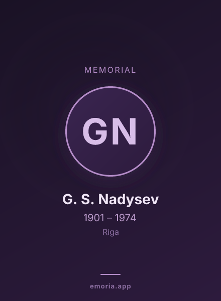 Memorial portrait of G. S. Nadysev