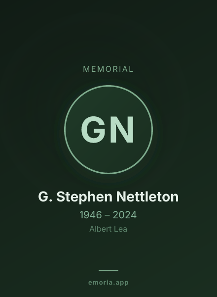 Memorial portrait of G. Stephen Nettleton