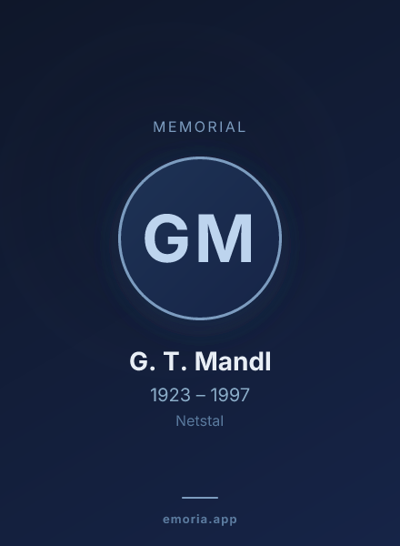 Memorial portrait of G. T. Mandl