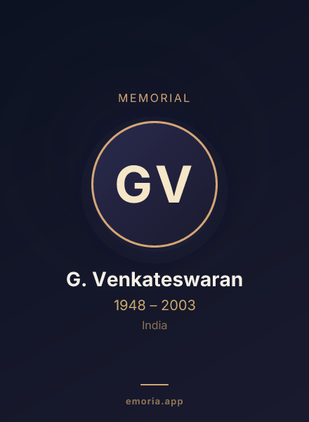 Memorial portrait of G. Venkateswaran