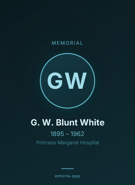 Memorial portrait of G. W. Blunt White
