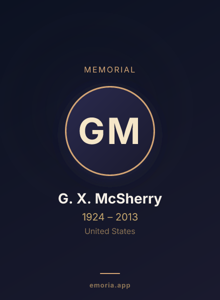 Memorial portrait of G. X. McSherry