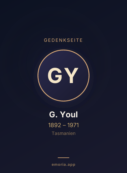 Gedenkportrait von G. Youl