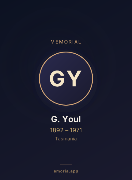 Memorial portrait of G. Youl