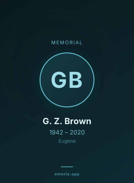 Memorial portrait of G. Z. Brown