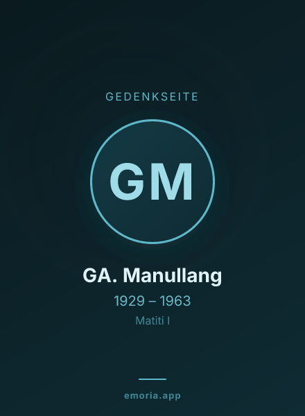 Gedenkportrait von GA. Manullang