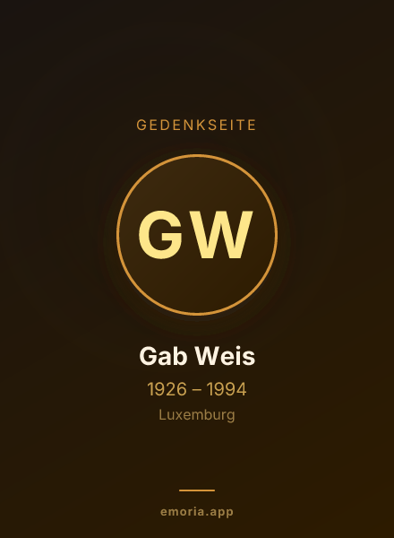 Gedenkportrait von Gab Weis