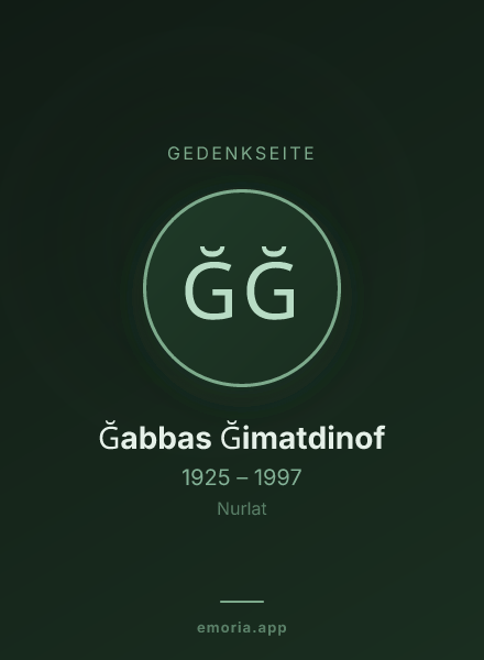 Gedenkportrait von Ğabbas Ğimatdinof