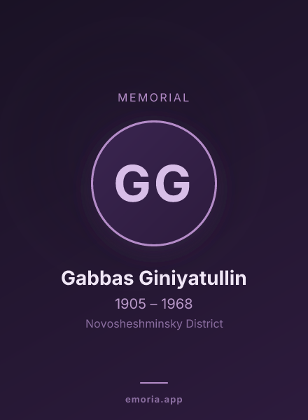 Memorial portrait of Gabbas Giniyatullin