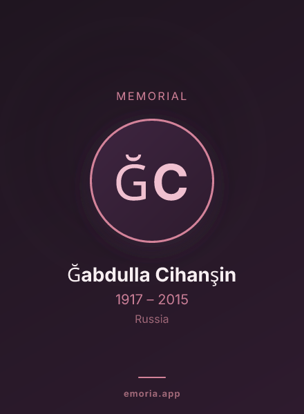 Memorial portrait of Ğabdulla Cihanşin