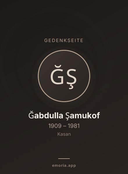 Gedenkportrait von Ğabdulla Şamukof