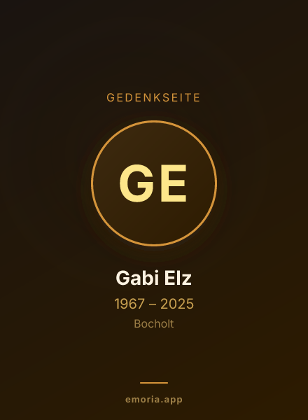 Gedenkportrait von Gabi Elz