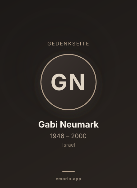 Gedenkportrait von Gabi Neumark