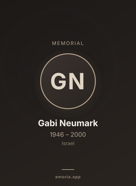 Memorial portrait of Gabi Neumark