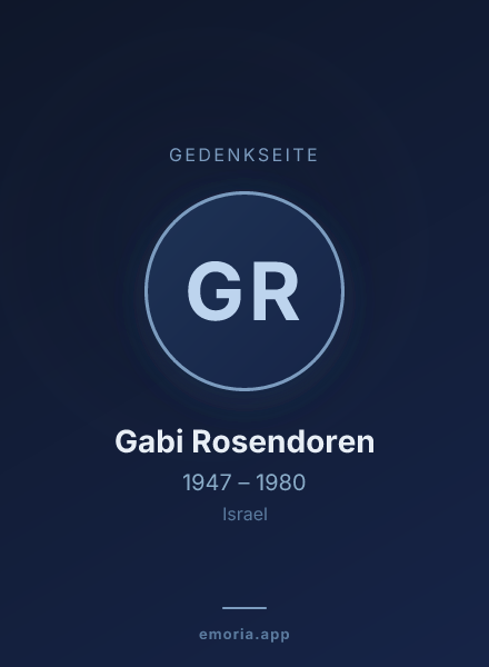 Gedenkportrait von Gabi Rosendoren