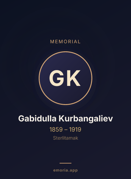 Memorial portrait of Gabidulla Kurbangaliev