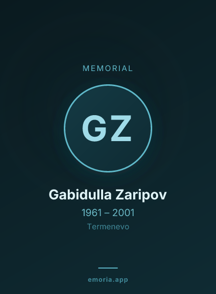 Memorial portrait of Gabidulla Zaripov