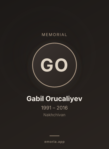 Memorial portrait of Gabil Orucaliyev