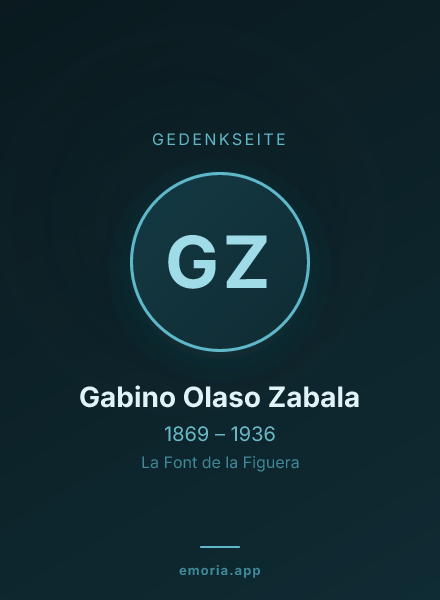 Gedenkportrait von Gabino Olaso Zabala