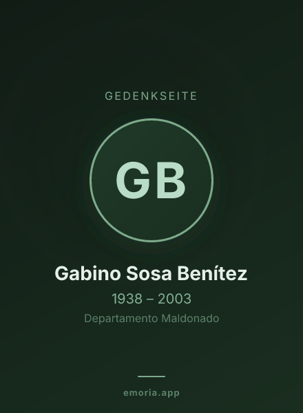 Gedenkportrait von Gabino Sosa Benítez