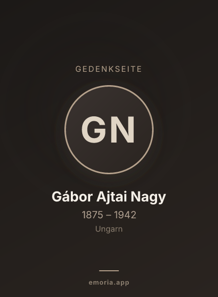 Gedenkportrait von Gábor Ajtai Nagy