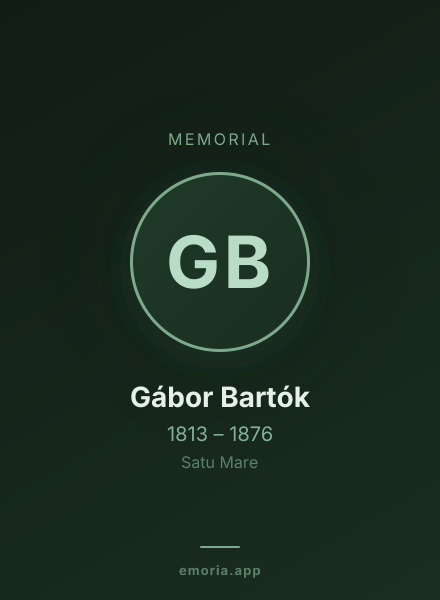 Memorial portrait of Gábor Bartók