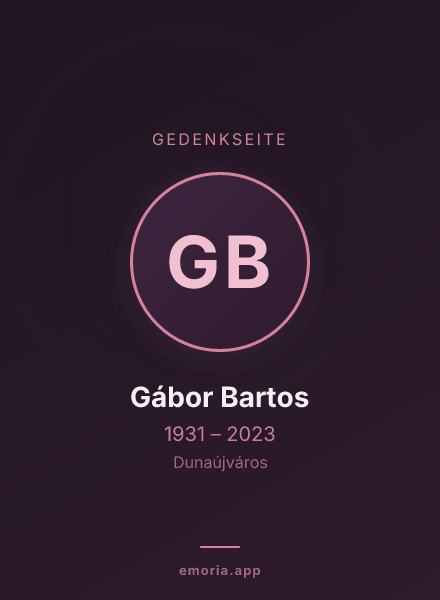 Gedenkportrait von Gábor Bartos