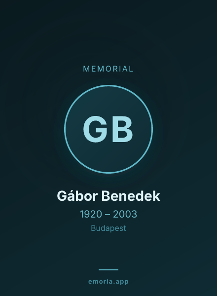Memorial portrait of Gábor Benedek