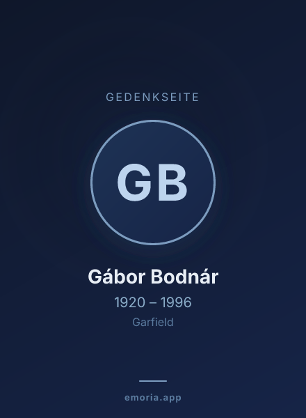 Gedenkportrait von Gábor Bodnár