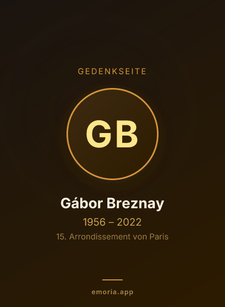 Gedenkportrait von Gábor Breznay