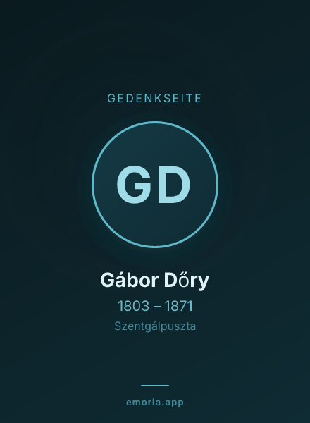 Gedenkportrait von Gábor Dőry
