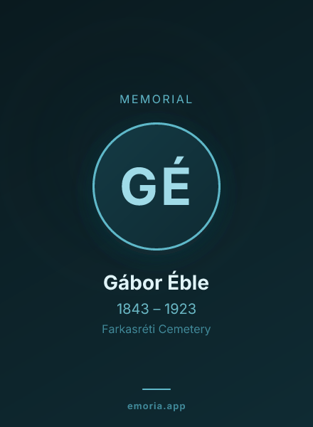 Memorial portrait of Gábor Éble