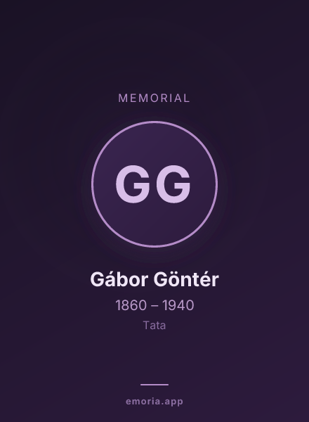 Memorial portrait of Gábor Göntér