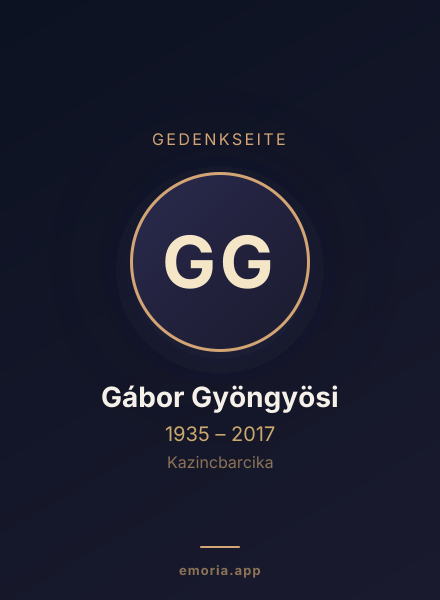 Gedenkportrait von Gábor Gyöngyösi
