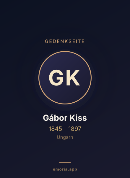 Gedenkportrait von Gábor Kiss