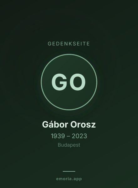 Gedenkportrait von Gábor Orosz