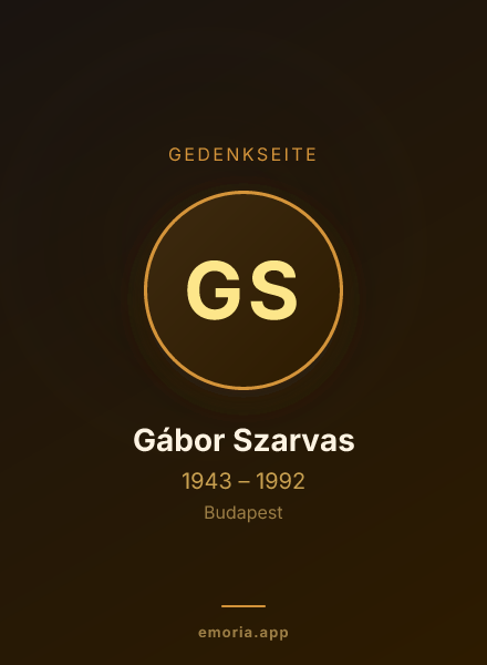 Gedenkportrait von Gábor Szarvas