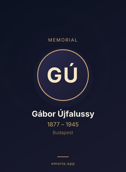 Memorial portrait of Gábor Újfalussy