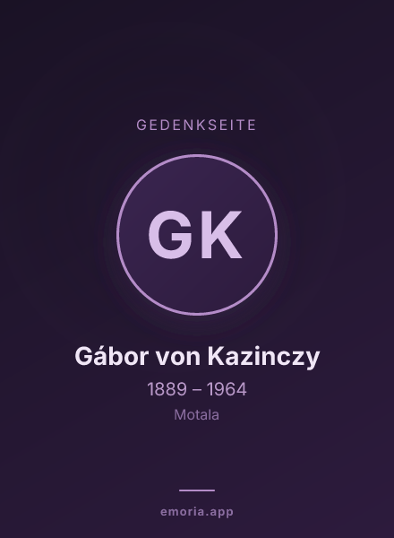 Gedenkportrait von Gábor von Kazinczy